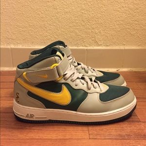 grey and yellow air force ones